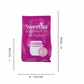 Sweetiva Gelierhilfe 4 zu 1 Abmessungen